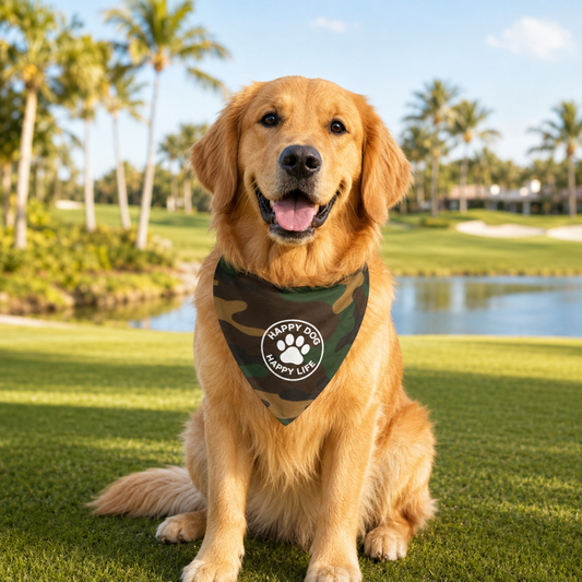 Now You See Me Camo Dog Bandana