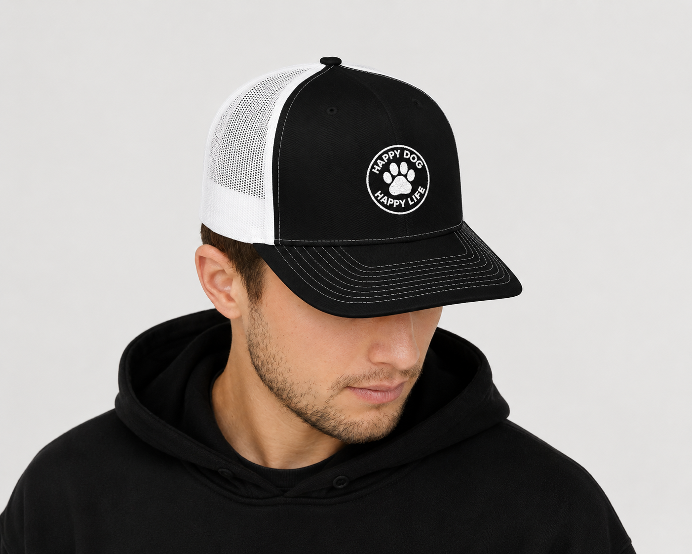 Off-Duty Pup Trucker