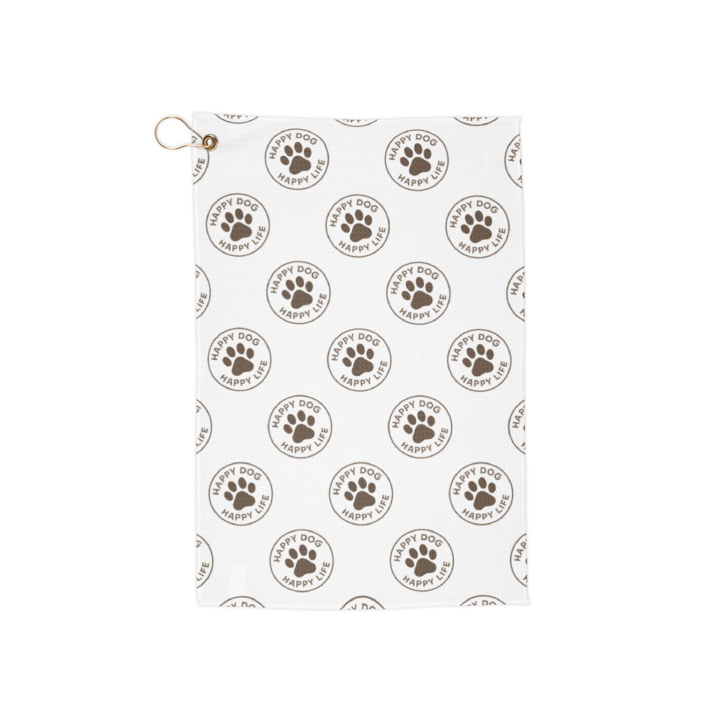 Happy Dog Happy Life Golf Towel